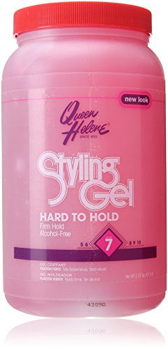 Queen Helene Hard To Hold Styling Gel, Pink, 80 Ounce