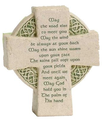 Roman Petite Standing Cross Celtic Irish Blessing