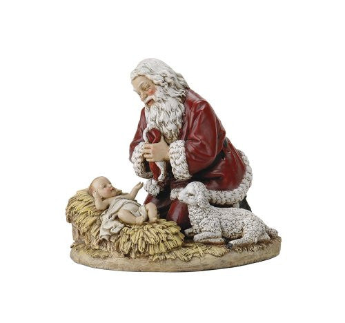 Joseph's studio by Roman The Kneeling Santa Figure 8-3/4-Inch