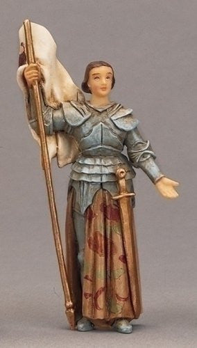 Joan of Arc in Armor with Flag Patrons and Protectors Figurine by Roman