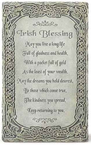 Irish Blessing "May You Live a Long Life" 8" Wall Plaque