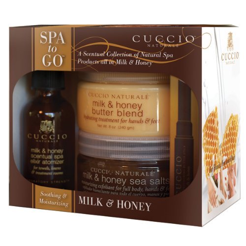 Cuccio 4 Piece Spa To Go Kit, Milk and Honey