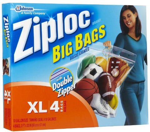 1 BiG BAG ZIPLOC XL 10 GALLON plastic 24x20 eXtra Large storage clothes  ZIPLOCK