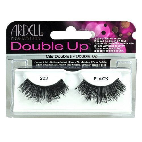 Ardell - Double Up #203 False Eyelashes, Black reusable (4-Pack)