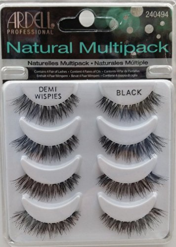 THE Best 4 Pairs Ardell Demi Wispies Natural Multipack False Eyelashes Fake Eye Lashes