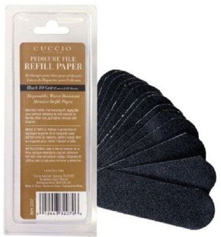 Cuccio Naturale 50 Count Black Refills (80 Grit) for Pedicure File