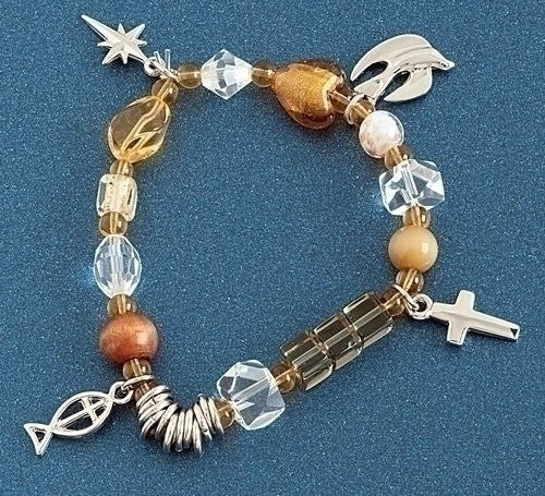 Roman Inc. NEW Christ's Story™ Beaded Bracelet Large -7 1/2" - Christ's His Story 62339