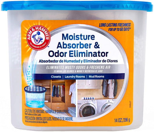 Arm & Hammer Fragrance Free Disposable Moisture Absorber and Odor Eliminator 14 oz. Tub